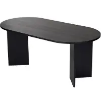 Hannah Home Table à manger en bois "Sablin" - 180 x 89 x 75 cm - Bois Noir
