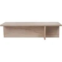 Hannah Home Table basse en bois "Harbor" - 120 x 45 x 30 cm - Travertin