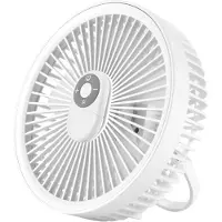 Generique Ventilateur de Camping avec lanterne LED, petite tente d'extérieur de 4000Mah, ventilateur de bureau Portable et silencieux pour pique-nique, barbecue, pêche, voyage