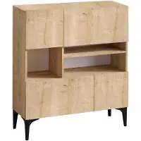 Hannah Home Buffet en bois « Krista » - 100 x 35 x 125 cm - Chêne saphir