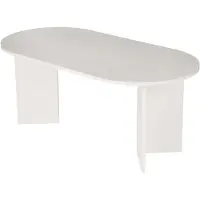 Hannah Home Table à manger en bois "Sablin" - 180 x 89 x 75 cm - Bois Blanc