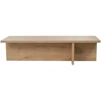 Hannah Home Table basse en bois "Harbor" - 120 x 45 x 30 cm - Chêne Saphir
