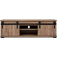 Finori Buffet TV Marrakesch en chêne natif Valhalla et pin natif Milford Buffet TV avec portes coulissantes réversibles 160 cm