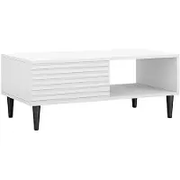 HABITAT ET JARDIN Table basse "Nakomo " - 100 x 41 x 52 cm - Blanc