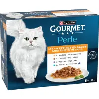 Gourmet 12x85g Perle Les filettines en sauce - Pâtée pour chat