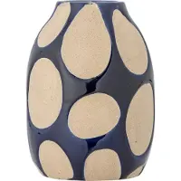 Bloomingville - Bashir Vase - Blue - Stoneware (4x, 7 l)