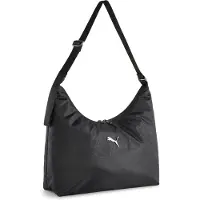 Puma sac à épaule Pop Slouchy Hobo Bag Black - Script AOP noir