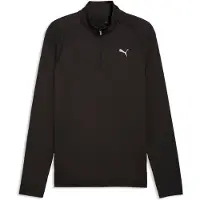 Puma Hommes, T-shirt de sport, M Pwrtrain Fabrix Mix 1/4 Zip (L), Noir, L