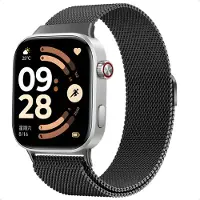 IMoshion Bracelet magnétique milanais pour Xiaomi Smart Band 10 Pro / 9 Pro / 8 Pro / Redmi Watch 6 / 5 / 4 - Noir
