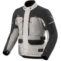 REV'IT! Veste textile imperméable Revit Outback 5 H2O pour moto, argent/noir, M
