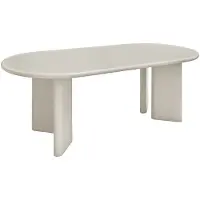 Ebuy24 Nagano table à manger couleur sable.