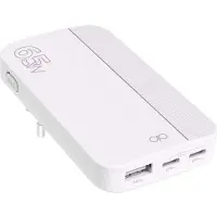 Force Power Chargeur secteur - - Lite - 65W - USB-A + 2 USB-C - Pliable GaN Blanc