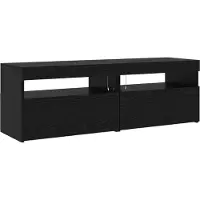 vidaXL : Meubles TV, 3 pièces, noir, imitation chêne, panneaux de particules