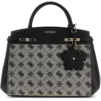 GUESS Melinda Logo Satchel Bag Noir