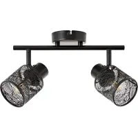 Eglo Plafonnier noir Bano 2 lumières