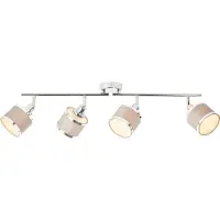 Brilliant Tube spot gris ALEXIA | 22 x 86 x 10 cm | 4x E14 max. 28 W | orientable | métal/textile