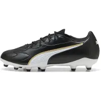 Puma Garçons, Chaussures de football, KING 20 MATCH FG/AG Jr (35.5), Or, Blanc, Noir