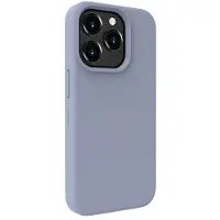 Evelatus iPhone 15 Pro Premium Magsafe Soft Touch Silicone Case (Apple iPhone 15 Pro), Coque pour téléphone portable, Gris, Violet