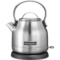 KitchenAid 5KEK1222ESX bouilloire 1,25 L 2200 W Noir, Acier inoxydable