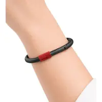 Calvin Klein Bracelet moderne pour femme en acier inoxydable, fermoir mousqueton, bijou de bras/poignet KJJHBD11010 Noir