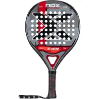 NOX X-hero Red 2026 : Raquette de paddle-tennis, couleur rouge, poids argenté (350-360 grammes)