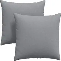 vidaXL Coussins de canapé 2 pcs Gris clair 80 x 80 cm tissu