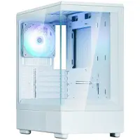 Zalman case P10 White / miniT / 1x120mm fan ARGB / USB 3.0 / USB-C / verre trempé / blanc