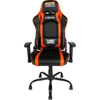 Konix Naruto Premium Gaming Chair, Chaise de jeu pour ordinateur, 150 kg, Siège rembourré, Dossier rembourré, Noir, Métal