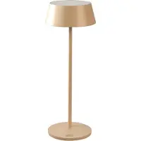 Konstsmide 7839-330 Menton Lampe de table USB | couleur sable | Intérieur | Sans fil | 2200K/2700K | 9-20 h d'autonomie | 11 x 11 x 30 cm | Station de recharge incluse