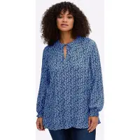 Sheego Chemisier bleu / blanc