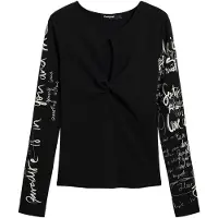Desigual T-shirt noir / blanc