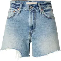 Levi's Ribcage Denim Shorts Bleu 26 Femme
