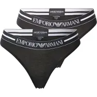 Emporio Armani Ew000406_af19023 Brazilian Panties 2 Units Noir XS Femme