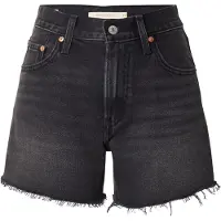 Levi's Jean 'Ribcage Shorts' noir denim