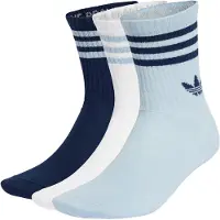 Adidas Chaussettes '3-Stripes Crew 3 Pairs' bleu marine / bleu clair / blanc