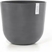Ecopot's Pot Rond Oslo 45 Gris + Réservoir D'eau - Ø 45 X H. 39,2 Cm - 46,6 L