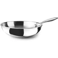 Ibili Poêle wok Triply Natural, acier inoxydable/aluminium, 30 cm, argent