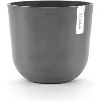 Ecopot's Oslo 25 + réservoir d'eau Blanc Gris (25 x 21.40 cm)