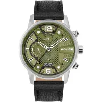Police Montre - - PEWJF2203305 - Analogique - Cuir Noir - Homme Chic
