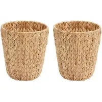 vidaXL Poubelle à papier 2 pcs Nature 26 x 26 x 29 cm