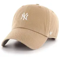 47Brand Mlb New York Yankees Base Runner Clean Up Cap Beige