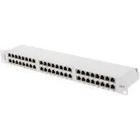 Lanberg Panneau de brassage PPS6-1048-S 48 ports 1U 19" cat.6 FTP blindé gris