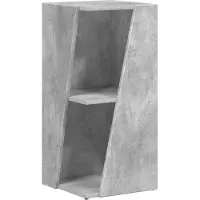 vidaXL Étagère latérale en béton gris 33 x 32 x 70,5 cm Matériau dérivé du bois