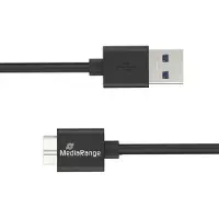 MediaRange MRCS240 Ladekabel USB-A auf Micro-B USB 3.0, 1.8m, sw