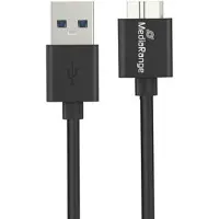 MediaRange MRCS239 Ladekabel USB-A auf Micro-B USB 3.0, 50cm, sw
