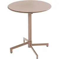 Oviala Table de jardin ronde bistrot avec plateau rabattable 70 cm taupe - Palavas