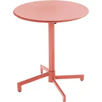 Oviala Table de jardin ronde bistrot avec plateau rabattable 70 cm ivoire - Palavas