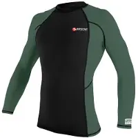 Abysstar Malibu Long Sleeve Rash Guard Vert M Homme