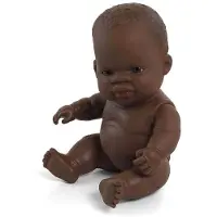 Miniland Poupée fille africaine 21cm - Poupée jouet éducatif