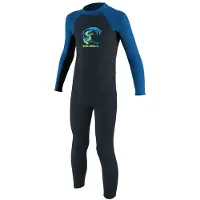 O'Neill Reactor 2 Mm Junior Long Sleeve Back Zip Neoprene Suit Bleu 3 Years Garçon